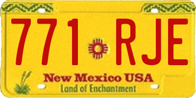 NM license plate 771RJE