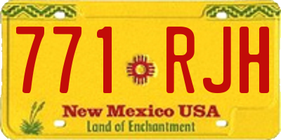 NM license plate 771RJH