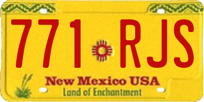 NM license plate 771RJS