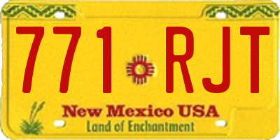 NM license plate 771RJT