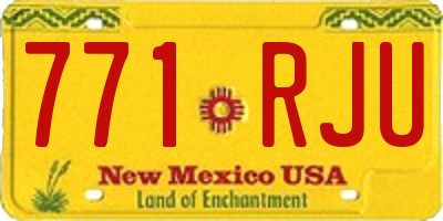 NM license plate 771RJU