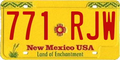 NM license plate 771RJW
