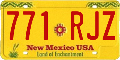 NM license plate 771RJZ