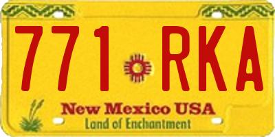 NM license plate 771RKA
