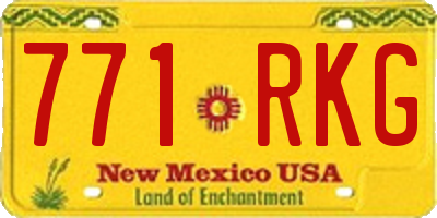 NM license plate 771RKG