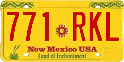 NM license plate 771RKL