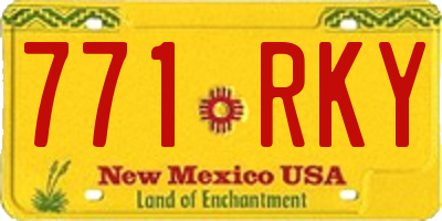 NM license plate 771RKY