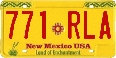 NM license plate 771RLA