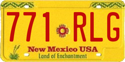 NM license plate 771RLG