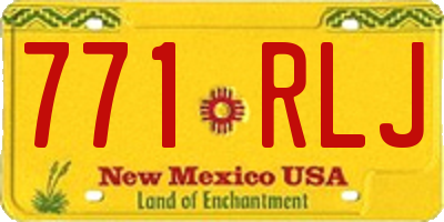 NM license plate 771RLJ