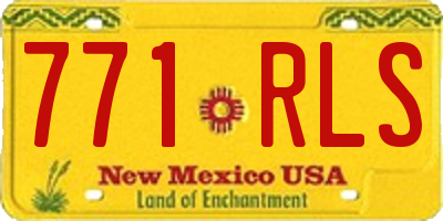 NM license plate 771RLS