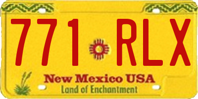 NM license plate 771RLX