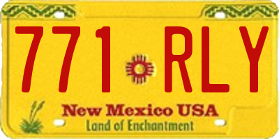 NM license plate 771RLY