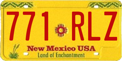 NM license plate 771RLZ