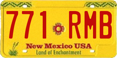 NM license plate 771RMB