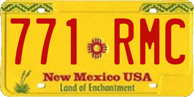 NM license plate 771RMC