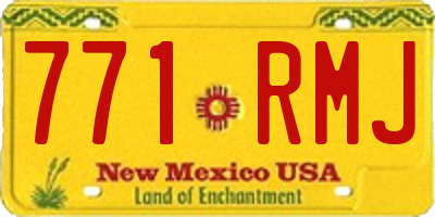 NM license plate 771RMJ