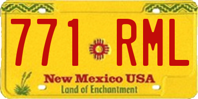 NM license plate 771RML