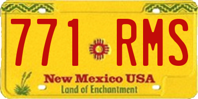 NM license plate 771RMS