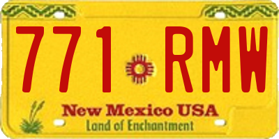 NM license plate 771RMW