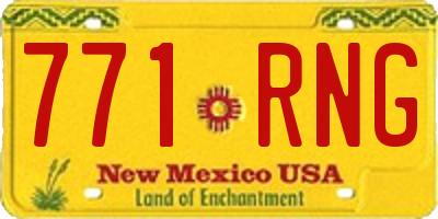 NM license plate 771RNG