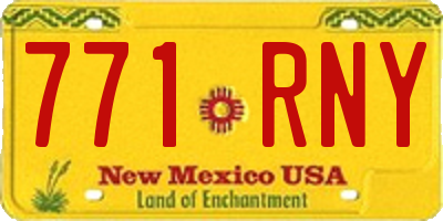 NM license plate 771RNY
