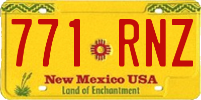 NM license plate 771RNZ