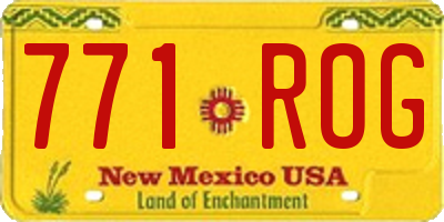 NM license plate 771ROG