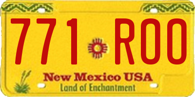 NM license plate 771ROO