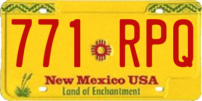 NM license plate 771RPQ