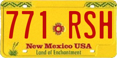 NM license plate 771RSH