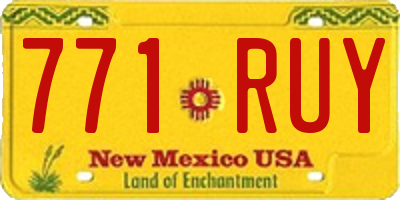 NM license plate 771RUY