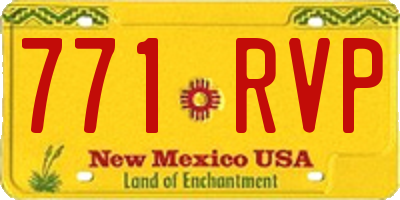 NM license plate 771RVP