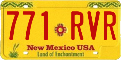 NM license plate 771RVR
