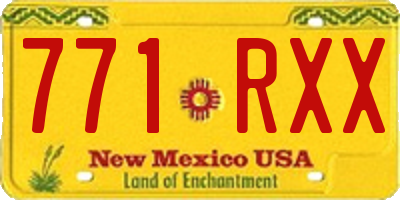 NM license plate 771RXX