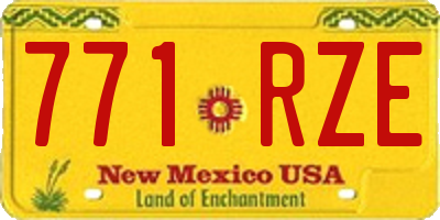 NM license plate 771RZE