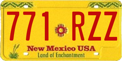 NM license plate 771RZZ