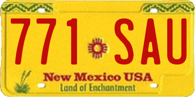 NM license plate 771SAU