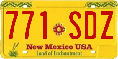 NM license plate 771SDZ