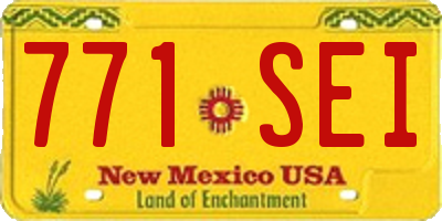 NM license plate 771SEI