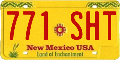 NM license plate 771SHT