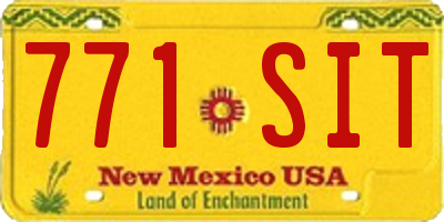 NM license plate 771SIT