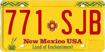 NM license plate 771SJB