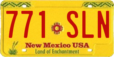 NM license plate 771SLN