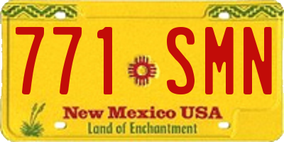 NM license plate 771SMN
