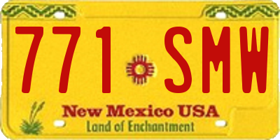 NM license plate 771SMW