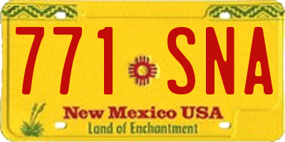 NM license plate 771SNA