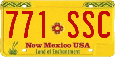 NM license plate 771SSC