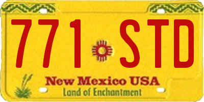 NM license plate 771STD