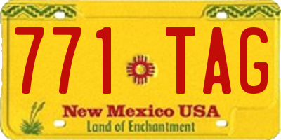 NM license plate 771TAG